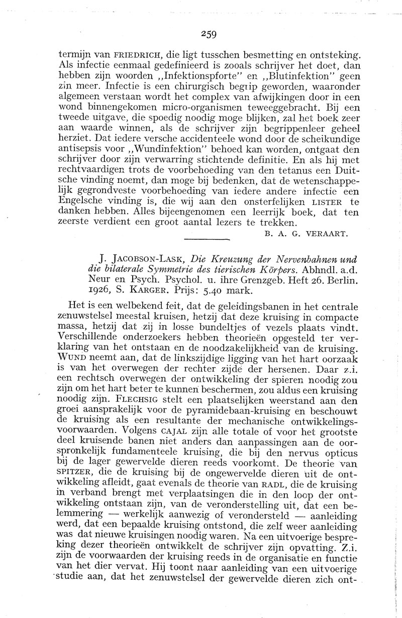 Die Kreuzung Der Nervenbahnen Und Die Bilaterale Symmetrie Des Tierischen Korpers Nederlands Tijdschrift Voor Geneeskunde