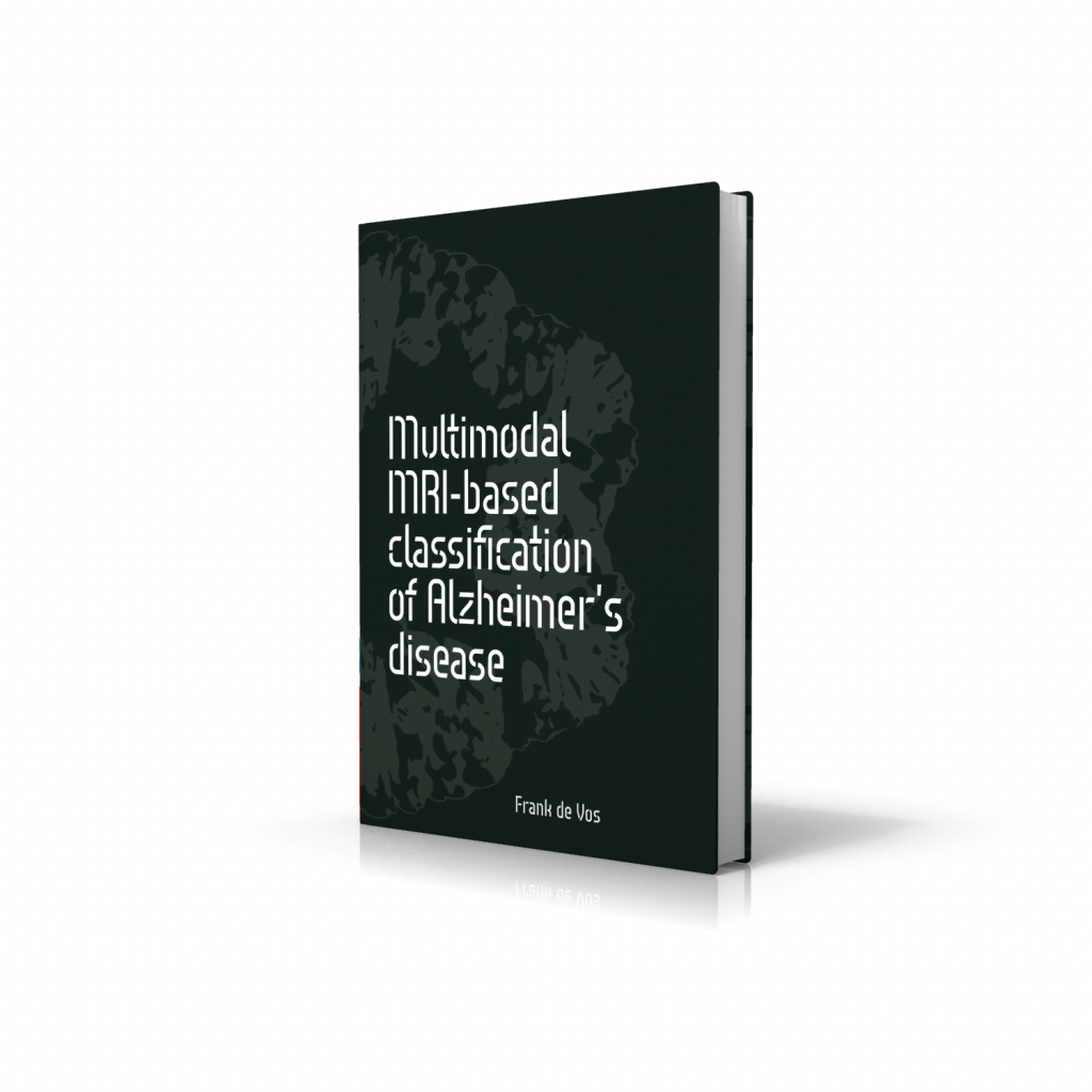 Cover van het proefschrift 'Multimodal MRI-based classification of Alzheimer's disease' by Frank de Vos.