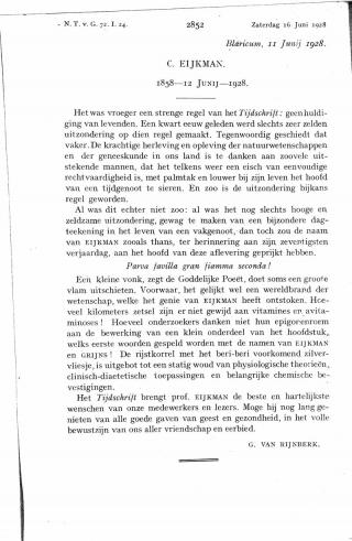 Eerste pagina van het artikel zoals het is gepubliceerd in het tijdschrift