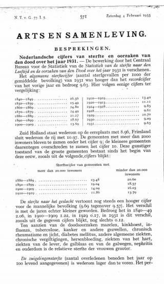 Eerste pagina van het artikel zoals het is gepubliceerd in het tijdschrift