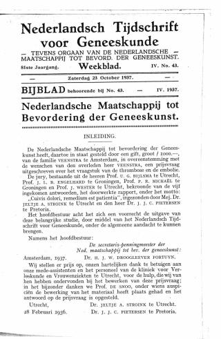 Eerste pagina van het artikel zoals het is gepubliceerd in het tijdschrift