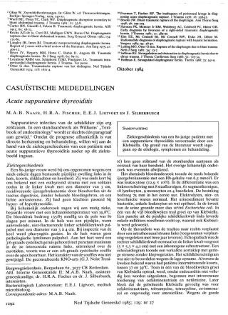 Eerste pagina van het artikel zoals het is gepubliceerd in het tijdschrift